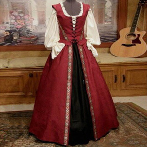 Robe longue médiévale vintage style gothique victorien, corset, mode féminine, robe géorgienne, Renaissance, rococo, costume de cosplay, costume de <span class=keywords><strong>Venise</strong></span> - Product Image 2