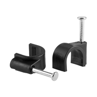 Clips de câble coaxiaux jumeaux en plastique Binrong 35 mm pour la gestion des câbles