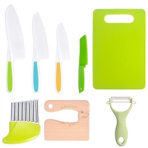 Eco-Friendly Mini Kitchen Knife and Cutter <b>Set</b> Real Cooking for Kids PP Plastic Vegetable and Fruit <b>Tools</b> - Product Image 2