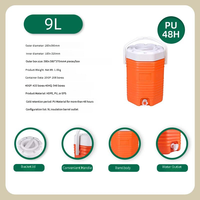 Glacière isotherme commerciale multifonction portable moderne 9L personnalisée, légère, en HDPE+PU, avec poignée supérieure et base