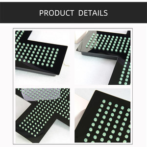 Señal cruzada <span class=keywords><strong>LED</strong></span> DC12V de bajo voltaje y baja potencia de 30CM para colgar en interiores para farmacias y tiendas minoristas para publicidad de Metro - Product Image 6