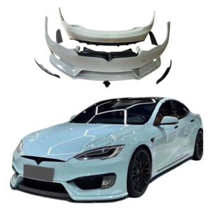 ชุดแต่งสไตล์ PD สำหรับรถยนต์ <span class=keywords><strong>Tesla</strong></span> Model <span class=keywords><strong>S</strong></span> วัสดุ ABS ประกอบด้วยกันชนหน้า-หลัง ฝากระโปรงหน้า ดิฟฟิวเซอร์ สปอยเลอร์ - Product Image 1
