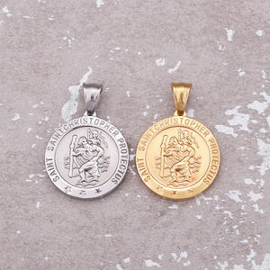 <span class=keywords><strong>Collier</strong></span> avec pendentif médaille, pendentif personnalisé, en acier inoxydable 2020, pour homme - Product Image 4