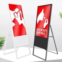 Panel Layar LCD Digital Signage Portabel 32 inci 1080p untuk Dalam Ruangan, Animasi, Layar Iklan Android, CMS Berbasis Cloud Terintegrasi