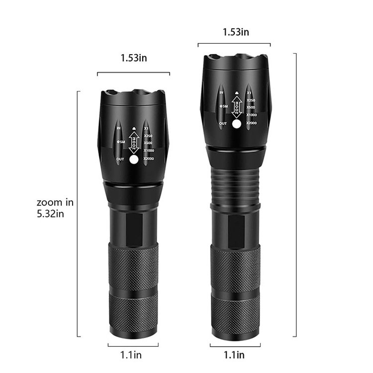 Xml T6 Led Cob Tazer Электрический фонарь для защиты перезаряжаемый светодиодный тактический фонарик
