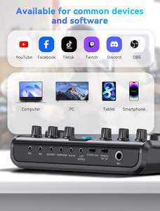 2025 superventas Mini tarjeta <span class=keywords><strong>de</strong></span> sonido en vivo equipo mezclador <span class=keywords><strong>de</strong></span> <span class=keywords><strong>audio</strong></span> Compatible con teléfono móvil y computadora <span class=keywords><strong>para</strong></span> consumidores - Product Image 5