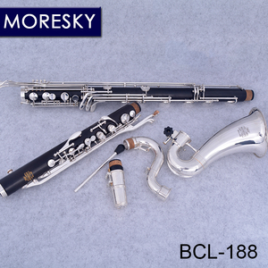 MORESKY Clarinete Bajo Profesional, Cuerpo de Ébano, Superficie de Níquel Plateado, Llaves de Cobre-Níquel, Personalizable, BB BCL-188 - Product Image 4