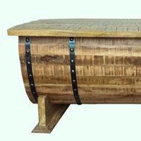 Table basse de rangement en bois naturel Ar Mango Aara, collection prix de gros