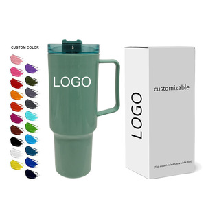 2025 New 40oz Handle Ice Cup PP Material Large Capacity Portable With Straw Plastic Car Cup Travel Use - Product Image 1