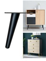 Pied de canapé 100mm - 400mm Support de chaise conique en fer or laiton acier pieds de meubles lit de chevet armoire chromée jambe de canapé en métal
