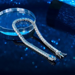 Hot Sale 4mm Hip Hop <b>925</b> <b>Sterling</b> <b>Silver</b> VVS Lab Grown Diamond Moissanite Tennis Chain <b>Bracelet</b> - Product Image 4