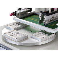 Rotatorio de alta velocidad máquina de impresión de pantalla plana 6 Estación de pantalla de la máquina de la impresora para PCB de la cubierta del teléfono celular