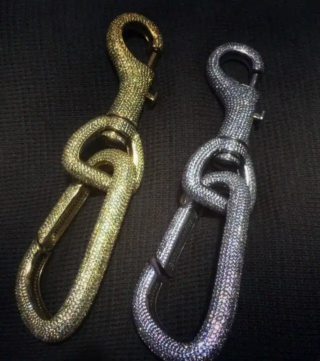 גודל גדול היפ הופ יהלומי אייס מתוך Carabiner Keychain תכשיטים