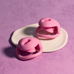 FHTF Gabbia di Castità Maschile Invertita Positiva in Resina Rosa Nera, Dispositivo di Blocco del Pene per Schiavi, Giocattolo Sessuale BDSM per Ragazzi - Product Image 1