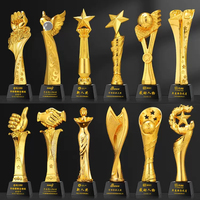 Vente en gros Star Premier Soccer Football Métal Champions Award Golf Musique Coupe Résine League Trophy Cup