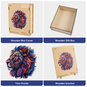 Puzzles en <span class=keywords><strong>bois</strong></span> Lion pour adultes Forme unique Puzzles pour adultes Puzzles en <span class=keywords><strong>bois</strong></span> irréguliers Meilleur cadeau - Product Image 6