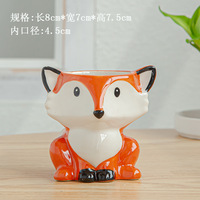 Vente transfrontalière chaude en céramique dessin animé Pots de fleurs Simple mignon Vase de table pour la maison jardinage Pot succulent