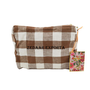 Sac à main de voyage léger à fermeture éclair de grande capacité Excellent stockage Cosmétiques de luxe Durable Doux Impression personnalisée Bas - Product Image 2