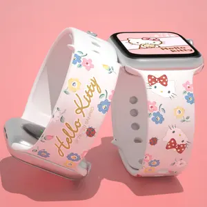 Hello Kitty Cartoon Baby Children Kids Watches Reloj for girl Hellow Kitty watchband