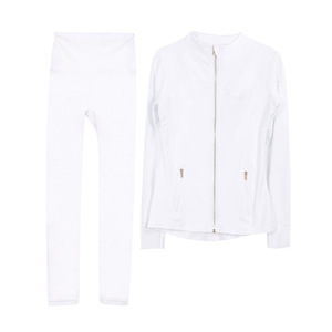 S-3XL toptan kadın spor ceket Yoga kıyafeti tayt takım Lulu aynı stil koşu spor Yoga spor elbise <span class=keywords><strong>2</strong></span>-piece Set - Product Image 2