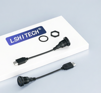 Connecteur HD LSHITECH, Câble Femelle-Mâle 4K 60Hz à Montage sur Panneau, Options 0,3-1M pour Écran LED et Vision Artificielle