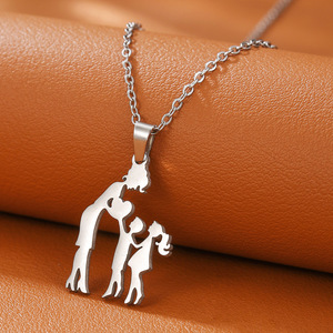 Offre Spéciale Fête des Mères : Colliers Pendentifs Cœur Mère-Fille-Fils en Acier Inoxydable Inaltérable Or et Argent, Signifiants - Product Image 5