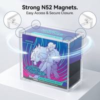Boîte de protection en acrylique pour Elite Trainer Box (ETB) avec protection UV à 99 %, transparente comme du cristal de 8 mm, avec aimants puissants, boîte de rangement TCG
