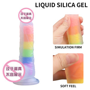 <span class=keywords><strong>Dildo</strong></span> Realistico Arcobaleno da <span class=keywords><strong>5</strong></span>,8 Pollici per Giocattoli Sessuali per Adulti, in Silicone Liquido con Forte Ventosa, Stimolatore Punto G Senza Mani per Donne e Uomini - Product Image 5