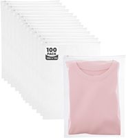 Sacs en plastique transparents à fermeture éclair, sacs de rangement réutilisables, sacs d'emballage épais pour vêtements, pulls, pantalons, documents, voyages