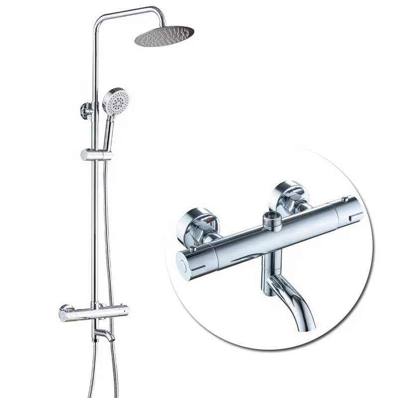 Bathroom Water Bath Automatic Temperature Control Thermostat Mixing Valve Cartridge Thermostatic Shower Mixer Faucet Set