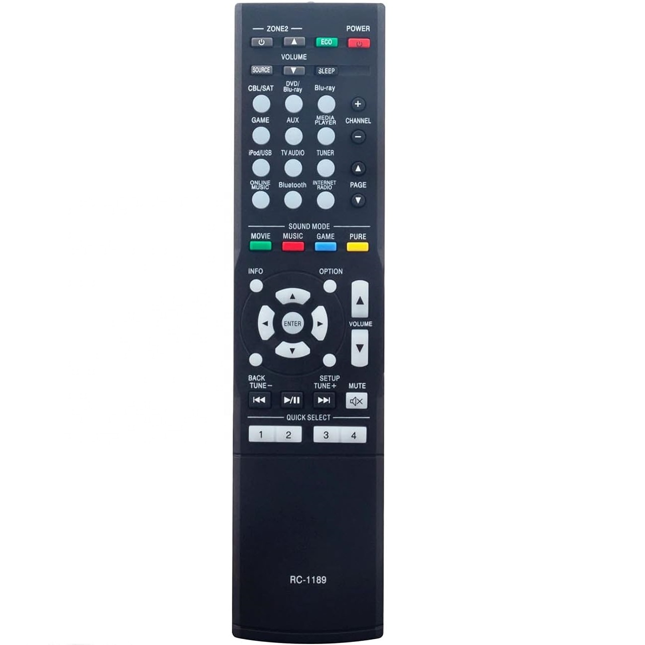 RC-1189 Denon AV Receiver Remote Control - Compatible & Reliable
