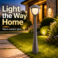 Lampe de jardin LED moderne extérieure AC, blanc chaud, IP66, en aluminium et PC opale, angle de faisceau 360°, dimmable, pour villas, parcs et zones résidentielles