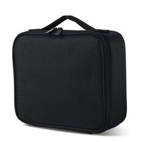Trousse de Maquillage Portable en Nylon Imperméable Colorée avec Porte-Pinceaux, Organisateur Cosmétique Mini pour Voyage, Sac de Rangement pour Femmes
