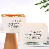 XZJMY Lot de 50 contenants en carton pour emporter, mini boîtes à hamburgers, emballages pour pain/grand pain/sandwich/hot-dog/beignets/œufs/gaufres, qualité alimentaire
