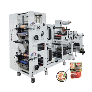 Tự động <span class=keywords><strong>2</strong></span> màu UV nhựa phim dính nhãn giấy in <span class=keywords><strong>flexo</strong></span> giá máy với chết cắt - Product Image 1
