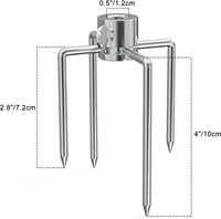 Kit d'outils de barbecue multifonctionnel portatif en acier inoxydable support de poulet grillé rotatif brochettes fourchettes pour poulet rôti de porc en plein air