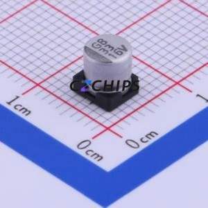 ตัวเก็บประจุแบบอิเล็กโทรไลต์อะลูมิเนียม SMD รุ่น VE-330M1CTR-0505, ขนาด D5xL5.3 มม., 33uF, 20%, 16V, ขา 5 มม. - Product Image 1