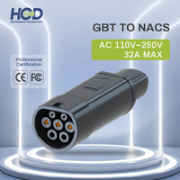 Nouvel adaptateur de charge AC HCD 32A GBT vers NACS, connecteurs de charge rapide EV Plug & Play pour Tesla, stations domestiques et publiques