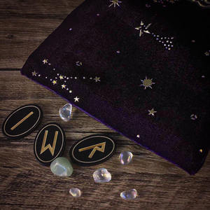 Pochette en velours étoilé pour tarot, sac de rangement pour cartes de tarot, sac de rangement pour cristaux, cadeau, sac à cordon pour dés, pochette pour bijoux, jeux de cartes <span class=keywords><strong>oracle</strong></span>, <span class=keywords><strong>runes</strong></span> - Product Image 6