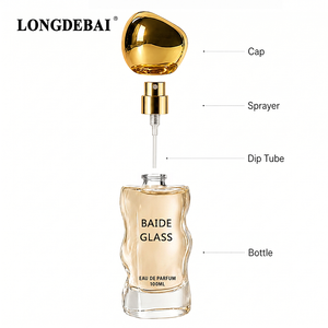 Flacone Spray per Profumo in Vetro Trasparente Irregolare Personalizzato 2026 Certificato CE, Vuoto, da 30ml, 50ml, 100ml, con Tappo in Plastica - Product Image 3