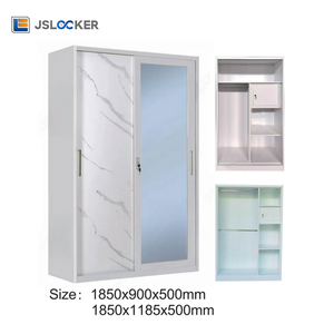 Tủ quần áo hiện đại có gương trượt, thiết kế in ấn tùy chỉnh OEM/ODM, chất liệu kim loại, dành cho phòng ngủ - Product Image 2