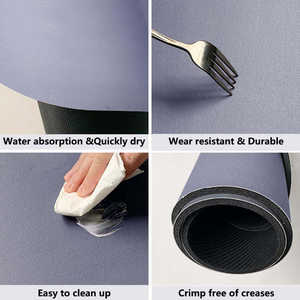 Futternapfunterlage für Katzen und Hunde, Schnell Wasserabsorbierende Hundematte, Wasserdichte Futtermatte für Futter und Wasser - Product Image 3