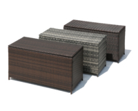 Wasserdichtes Außen kissen Rattan Cube Aufbewahrung sbox Garten kissen box