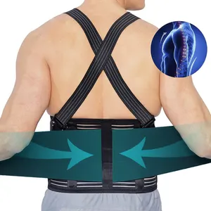 Wholesale Men Women Industrial Worker Adjustable Elastic Decompression Strap 4 Stays Lower Waist Back Brace Lumbar Support Belt
