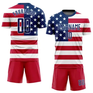 New Model Thai quality Men's Soccer Jersey Kits Printed Flag Pattern Soccer Jersey 2024 player