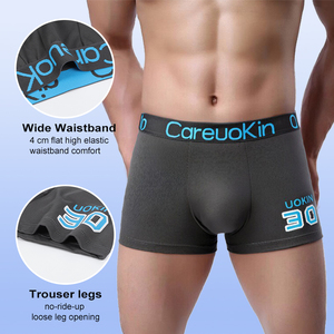 Per Careuokin boxer da uomo in maglia di poliestere traspirante mutande di metà altezza stampa Logo personalizzato 4cm all'ingrosso della fabbrica 12 dozzine <span class=keywords><strong>Pac</strong></span> - Product Image 2