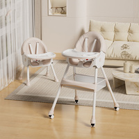 Chaise haute multifonctionnelle pour bébé, personnalisable en usine, convertible en chaise de repas pour enfant, avec plateau amovible, pliable, siège bébé et chaise de table d'étude