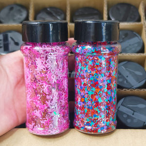 Entrepôts américains 24 bouteilles holographiques ongles paillettes formes mélangées irisées ongles paillettes flocons coeur manucure décorations ensembles - Product Image 6