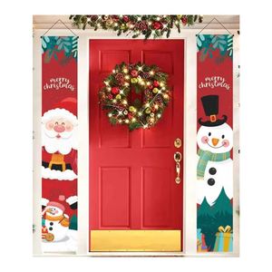 Pareja Navideña Feliz para Colgar en la Puerta, Decoración de Pared Exterior, Pancartas de Bienvenida - Product Image 1
