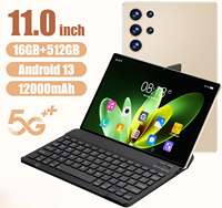 Tablet PC Internasional S23U Murah 11" 16GB 1TB Kamera Malam 108MP 8000mAh 5G Sidik Jari ID Wajah Multibahasa Merek Asia